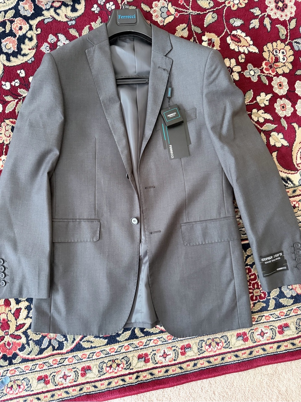 Ferrecci Men's Gray Single-Breasted Sport Coat